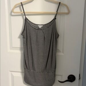 Calvin Klein Black and White Striped Camisole Tank X-Small